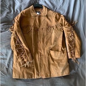 Brown Leather King Size Jacket